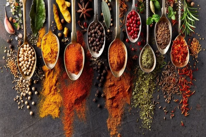 ادویه های مختلف برای تهیه کباب در آموزشگاه آرین احمدی