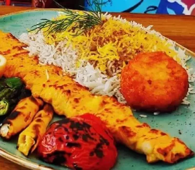 جوجه کباب زعفرانی -آموزشگاه آرین احمدی